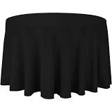 Round Tablecloths 108” Black Round Tablecloths 108” Black