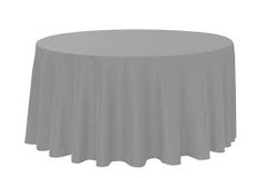 Round Tablecloths 108” Grey Round Tablecloths 108” Grey